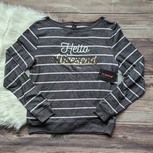 Betsey Johnson striped long sleeve shirt